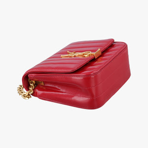Vintage Yves Saint Laurent VICKY Red Patent Leather 538439 shoulderbag | stylenewstar