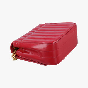 Vintage Yves Saint Laurent VICKY Red Patent Leather 538439 shoulderbag | stylenewstar