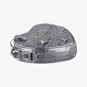 Vintage Balenciaga Heart mini Silver Lambskin shoulderbag | stylenewstar