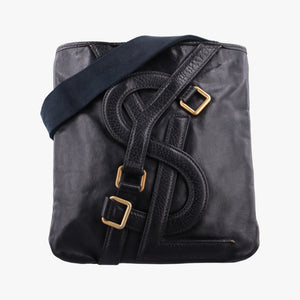 Pre-owned Yves Saint Laurent Vavin Black Leather 150273 shoulderbag | stylenewstar