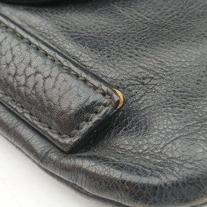 Pre-owned Yves Saint Laurent Vavin Black Leather 150273 shoulderbag | stylenewstar