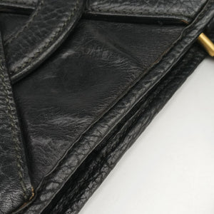 Pre-owned Yves Saint Laurent Vavin Black Leather 150273 shoulderbag | stylenewstar