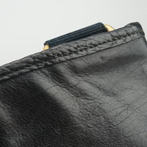 Pre-owned Yves Saint Laurent Vavin Black Leather 150273 shoulderbag | stylenewstar