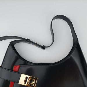 Pre-owned Ferragamo Archive Black Leather shoulderbag | stylenewstar