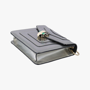 Pre-owned Bvlgari SERPENTI FOREVER Silver Enamel shoulderbag | stylenewstar
