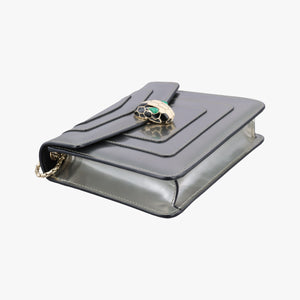Pre-owned Bvlgari SERPENTI FOREVER Silver Enamel shoulderbag | stylenewstar