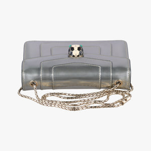 Pre-owned Bvlgari SERPENTI FOREVER Silver Enamel shoulderbag | stylenewstar