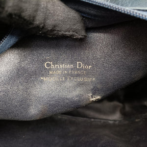 Pre-owned Christian Dior Trotter Navy Oblique Jacquard Canvas × Leather shoulderbag | stylenewstar