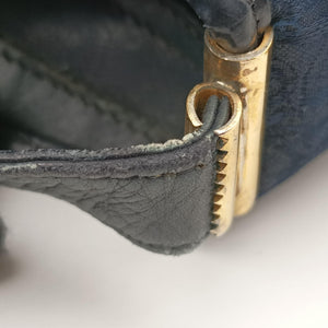 Pre-owned Christian Dior Trotter Navy Oblique Jacquard Canvas × Leather shoulderbag | stylenewstar