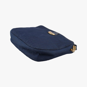 Pre-owned Christian Dior Trotter Navy Oblique Jacquard Canvas × Leather shoulderbag | stylenewstar