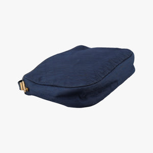 Pre-owned Christian Dior Trotter Navy Oblique Jacquard Canvas × Leather shoulderbag | stylenewstar