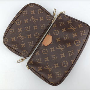 Secondhand Louis Vuitton Multi Pochette Accessoir brown×khaki Monogram Canvas M44813 shoulderbag | stylenewstar