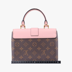 Secondhand Louis Vuitton LOCKY BB Brown×ROSE POUDRE Monogram Canvas×calf leather M44080 shoulderbag | stylenewstar