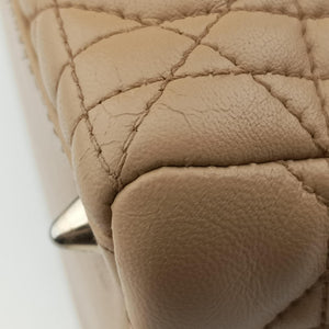 Pre-owned Christian Dior Lady Dior Beige lambskin shoulderbag | stylenewstar