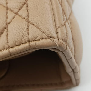 Pre-owned Christian Dior Lady Dior Beige lambskin shoulderbag | stylenewstar