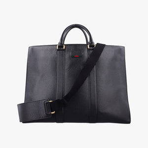 Pre-owned Gucci Sherry (Web) Black Leather 429036 shoulderbag | stylenewstar