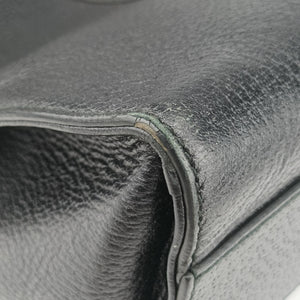 Pre-owned Gucci Sherry (Web) Black Leather 429036 shoulderbag | stylenewstar