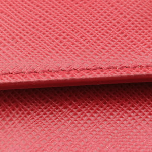Pre-owned Prada heart lock Red Saffiano Leather shoulderbag | stylenewstar