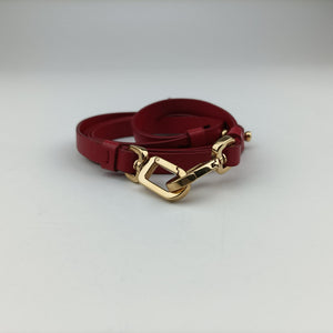 Pre-owned Prada heart lock Red Saffiano Leather shoulderbag | stylenewstar