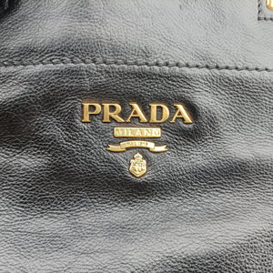 Pre-owned Prada Soft Shopping Black Leather shoulderbag | stylenewstar