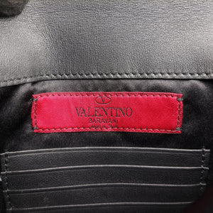 Vintage Valentino Rockstud Envelope Wallet Black leather shoulderbag | stylenewstar