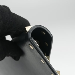 Vintage Valentino Rockstud Envelope Wallet Black leather shoulderbag | stylenewstar