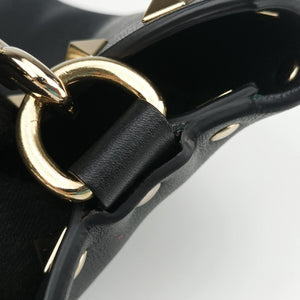 Vintage Valentino Rockstud Envelope Wallet Black leather shoulderbag | stylenewstar