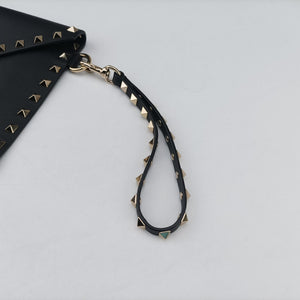 Vintage Valentino Rockstud Envelope Wallet Black leather shoulderbag | stylenewstar