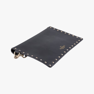 Vintage Valentino Rockstud Envelope Wallet Black leather shoulderbag | stylenewstar