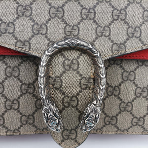 Pre-owned Gucci Dionysus beige×red PVC coated canvas×suede 400249 shoulderbag | stylenewstar