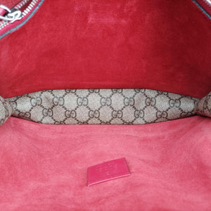 Pre-owned Gucci Dionysus beige×red PVC coated canvas×suede 400249 shoulderbag | stylenewstar