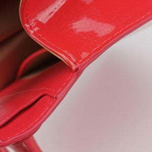 Pre-owned Delvaux Brillant Mini Red Enamel shoulderbag | stylenewstar