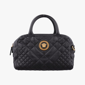 Secondhand VERSACE Devotion Black Leather handbag | stylenewstar
