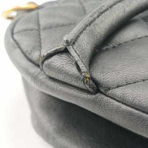 Secondhand VERSACE Devotion Black Leather handbag | stylenewstar