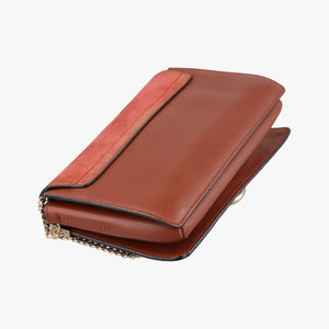 Pre-owned Chloe FAYE Brown Suede × leather shoulderbag | stylenewstar