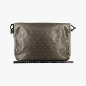 Vintage Gucci GG Plus Messenger Golden PVC coated canvas×leather 201732 shoulderbag | stylenewstar