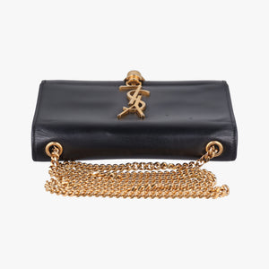 Pre-owned Yves Saint Laurent KATE Black Leather 474366 shoulderbag | stylenewstar