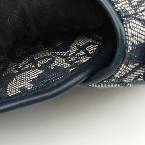 Pre-owned Christian Dior Trotter Navy Jacquard shoulderbag | stylenewstar