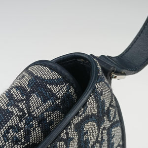 Pre-owned Christian Dior Trotter Navy Jacquard shoulderbag | stylenewstar