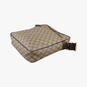 Pre-owned Gucci GG Imprime Messenger khaki PVC coated canvas×Leather 201448 shoulderbag | stylenewstar