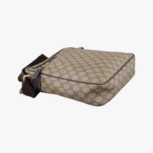 Pre-owned Gucci GG Imprime Messenger khaki PVC coated canvas×Leather 201448 shoulderbag | stylenewstar