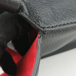 Pre-owned Valentino VRING Black Leather shoulderbag | stylenewstar