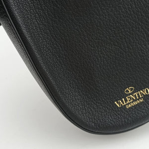 Pre-owned Valentino VRING Black Leather shoulderbag | stylenewstar