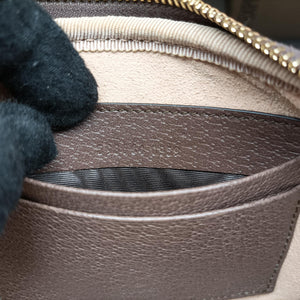 Pre-owned Gucci Ophidia Beige×red×green PVC coated canvas×leather 598664 shoulderbag | stylenewstar