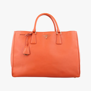 Pre-owned Prada Galleria Orange SAFFIANO Leather BN1844 handbag | stylenewstar
