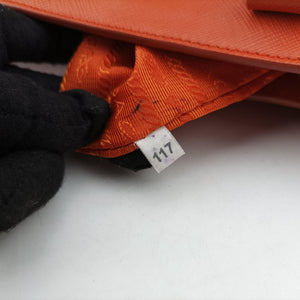 Pre-owned Prada Galleria Orange SAFFIANO Leather BN1844 handbag | stylenewstar