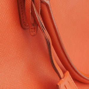 Pre-owned Prada Galleria Orange SAFFIANO Leather BN1844 handbag | stylenewstar