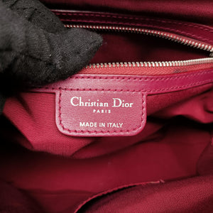 Pre-owned Christian Dior Karenina Burgundy lambskin handbag | stylenewstar