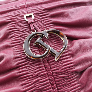Pre-owned Christian Dior Karenina Burgundy lambskin handbag | stylenewstar