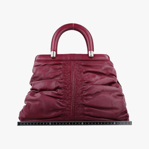 Pre-owned Christian Dior Karenina Burgundy lambskin handbag | stylenewstar